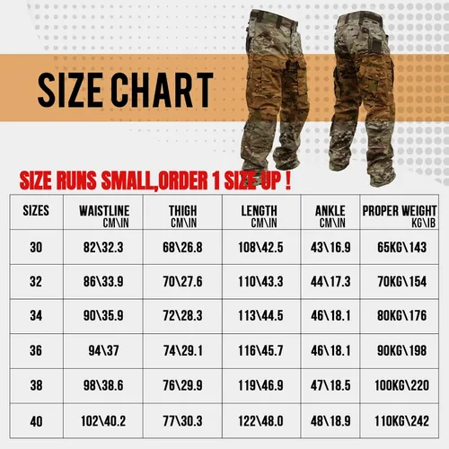 Vista 5 de PIONS Pantalones tácticos impermeables para hombre, pantalones de senderismo multifuncionales, rodillera duradera con múltiples bolsillos