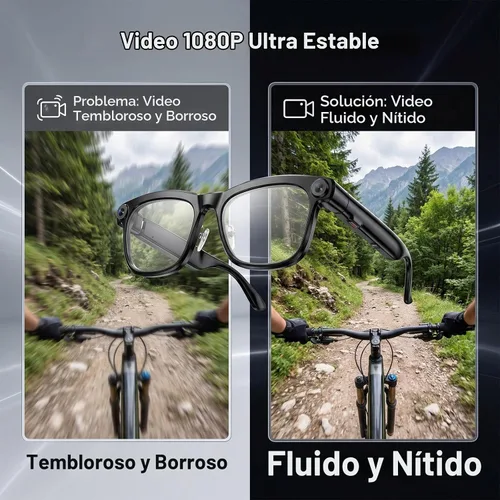 Vista 4 de Lentes inteligentes AI con cámara, gafas de cámara HD de 8 MP