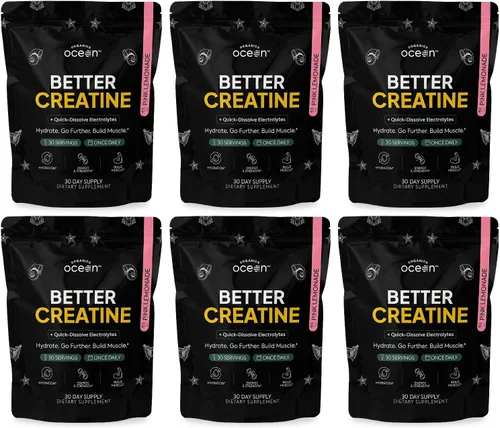 Vista 9 de Organics Ocean Better Creatina Monohidrato en polvo, 30 porciones 0.18 oz de creatina micronizada, 0.07 oz de electrolitos Great Salt Lake, apoyo