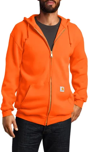 Vista 9 de Carhartt - Sudadera holgada de peso medio con cremallera completa para hombre Negro