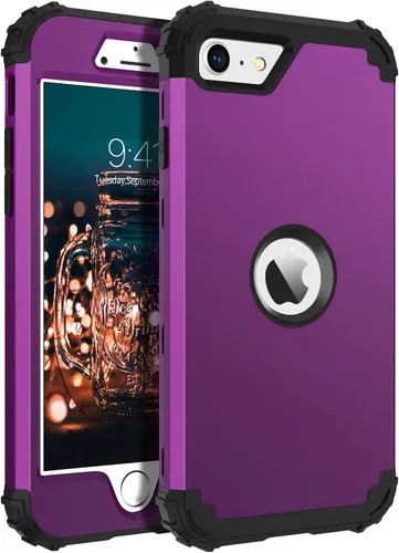 Vista 27 de BENTOBEN Funda para iPhone SE 2022 y iPhone SE 2020, resistente 3 en 1, cuerpo completo, resistente, a prueba de golpes, híbrida de policarbonato