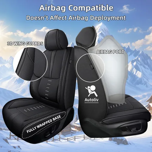 Vista 6 de IKABEVEM Fundas de Asientos de Coche Compatibles con Chevy/Chevrolet Silverado 2007-2025 2026 Juego Completo de Fundas de Asientos Transpirables