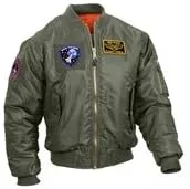 Vista 2 de Rothco MA-1 Flight Jacket with Patches