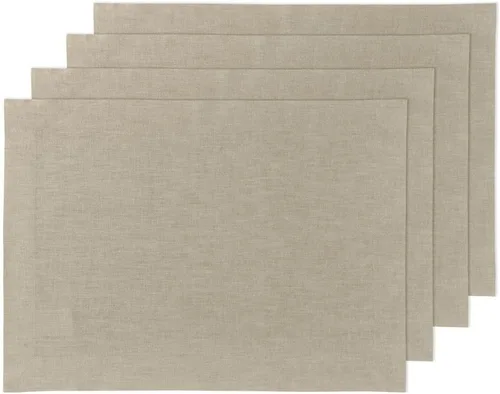 Vista 70 de Solino Home Juego de 4 manteles individuales blancos de 100 % lino puro de 14 x 14 pulgadas para invierno, San Valentín, primavera, Pascua, Fete