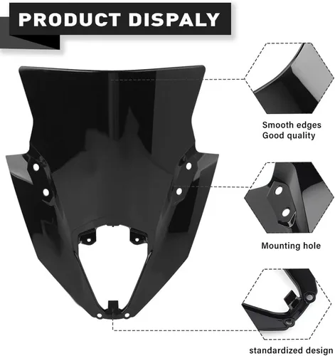 Vista 4 de Winds n Protector Deflector de viento Parabrisas Carenado de plástico negro para Kawasaki ER6F Ninja 650 EX-650 2020 21 22 2023