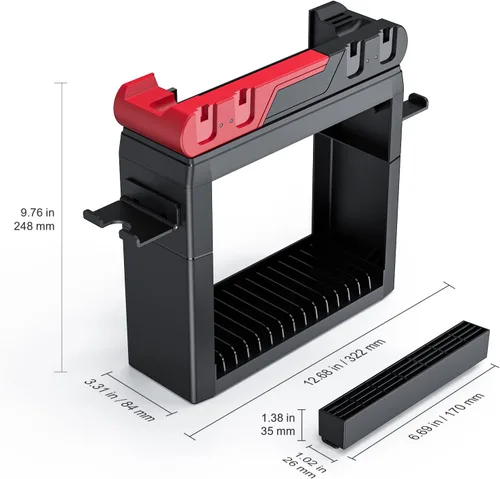 Vista 2 de MANMUVIMO Switch - Soporte de carga para almacenamiento de juegos, interruptor de muelle de TV, interruptor de cargador de juegos, kit de soporte