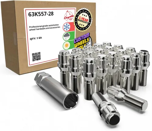 Vista 16 de Wheel Accessories Parts Juego de 20 pernos de orejeta M14 x 1.25 14 x 1.25 para asiento de bellota, 0.669 in, hexagonal, 1.299 in de longitud
