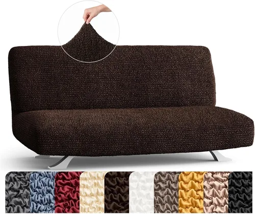 Vista 16 de PAULATO BY GA.I.CO. Funda elástica para sofá de futón de 1 pieza, funda bielástica para sofá cama sin brazos, protector de muebles, lavable a