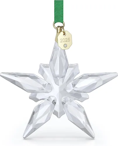 Vista 12 de Swarovski Juego de Adornos de Copo de Nieve de Edición Anual, Cristales Blancos, Parte de la Colección de Edición Anual