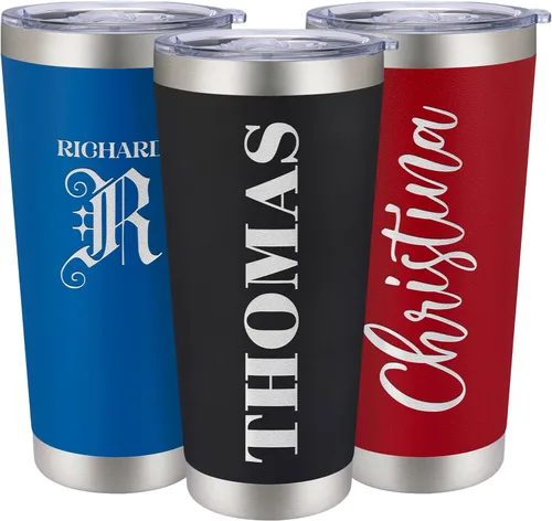 Vista 18 de Vasos de viaje personalizado de 20 y 30 onzas, con aislamiento