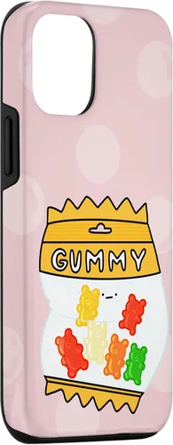 Vista 3 de Funda de caramelo de oso de goma Kawaii para iPhone 15