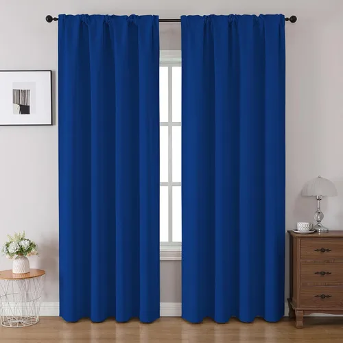 Vista 37 de CUCRAF Cortinas opacas de 45 pulgadas de largo, juego de 2 paneles para dormitorio, bolsillo para cortinero, cortinas de oscurecimiento