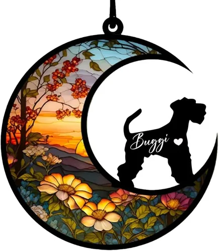 Vista 40 de Atrapasoles conmemorativos personalizados para perros Akita, nombre de perro personalizado, adorno de pérdida de perro, regalo para amantes