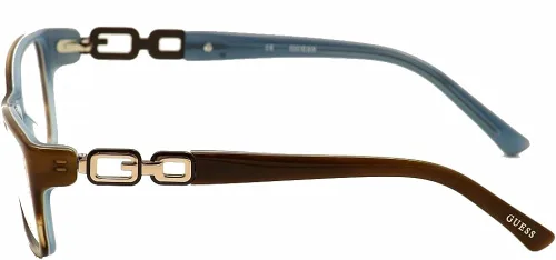 Vista 2 de Guess GU2406 - Marco para lentes de 2.047 in de diámetro GU240652E50, Marrón sobre azul