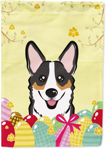 Vista 109 de Caroline's Treasures BB1920CHF - Bandera de caza de huevos de Pascua con diseño de bulldog francés, para casa, gran porche, para colgar en la pared