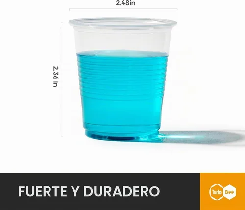 Vista 2 de Vasos de plástico desechables de 3 onzas, paquete de 500 unidades, vasos pequeños para enjuague bucal, vasos de muestra a granel para el hogar