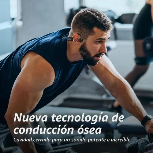 Vista 2 de CXK Auriculares de conducción ósea, auriculares Bluetooth 6.0 actualizados 2026 con micrófono, IPX7 impermeable, audio equilibrado, tiempo