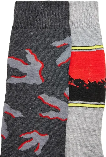 Vista 3 de Jurassic Park Dinosaur 2-Pack Calcetines novedad (Grandes niñoshombres)