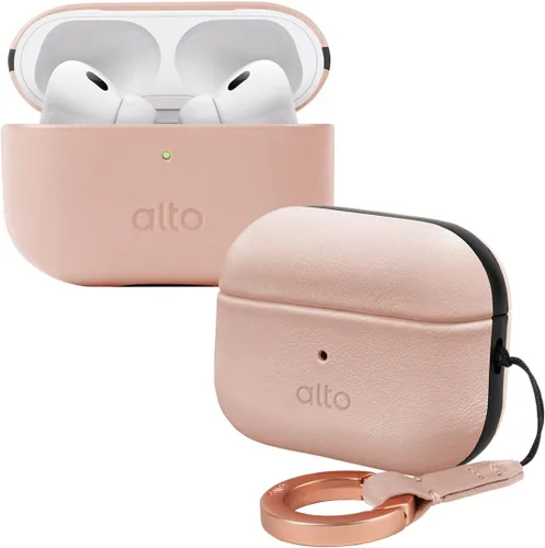 Vista 17 de alto Funda de Cuero Italiano Compatible con AirPods Pro 2ª Generación 2022 Mujeres Hombres Carcasa Rígida Protectora Soporta Carga Inalámbrica LED