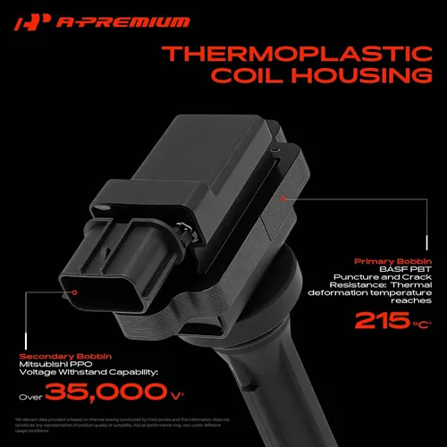 Vista 6 de A-Premium Paquete de bobinas de encendido del motor compatible