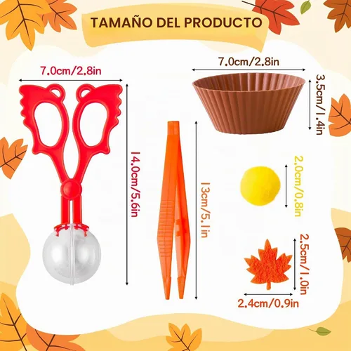 Vista 2 de EZdhuawuse Llenadores sensoriales de otoño – 294P Otoño Acción de Gracias juguetes de motricidad fina para niños, juguete de conteo de otoño