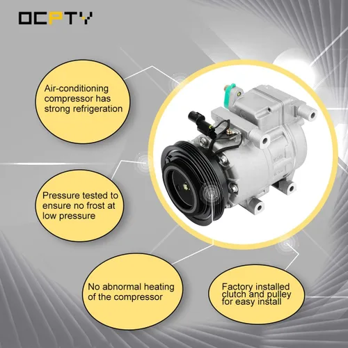 Vista 9 de OCPTY Compresor de aire acondicionado para Dodge Attitude 1.6L para Hyundai Accent 1.6L 2006-2012