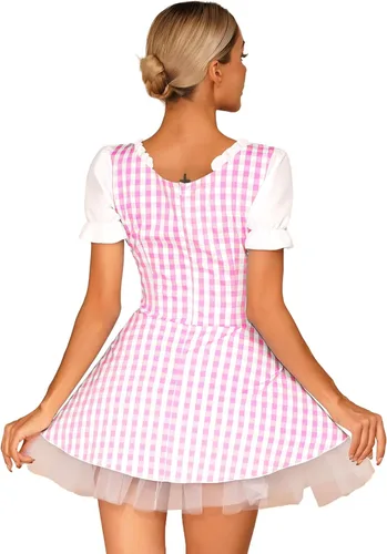 Vista 5 de MSemis Disfraz de sirvienta francesa para mujer, disfraz de uniforme de anime, cosplay, ropa de club