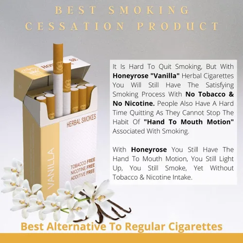 Vista 2 de Honeyrose Cigarrillos de hierbas de vainilla, tabaco y nicotina GRATIS