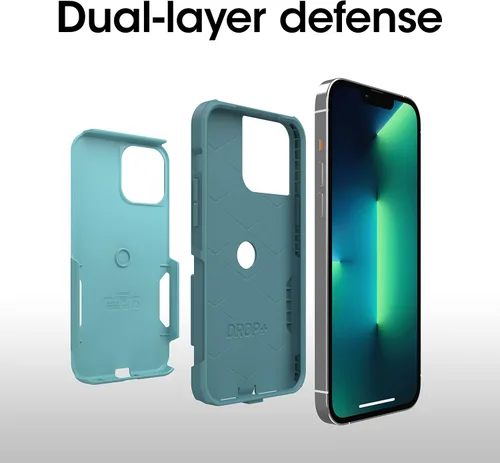 Vista 4 de OtterBox Commuter Series - Funda para iPhone 13 PRO MAX y iPhone 12 PRO MAX (solamente) embalaje no minorista, forma remachadora