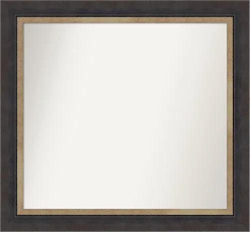 Vista 289 de Amanti Art Espejo personalizado, espejo de baño negro Astor, espejo de pared o espejo de tocador de baño sobre el fregadero (25 x 25 pulgadas)