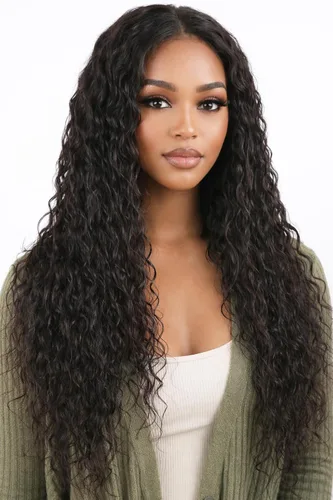 Vista 23 de Peluca de cabello humano rizado profundo de 12 pulgadas para mujeres negras, color natural Glueless T Part HD Curls Lace Front Wigs, Pre-Plucked