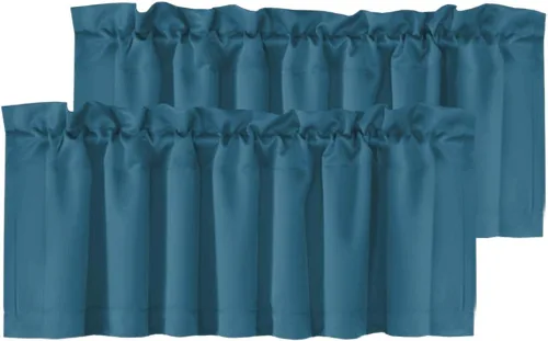 Vista 21 de H.VERSAILTEX - Cenefa térmica para ventana con dobladillo para barra, para oscurecer las habitaciones; ideales para la cocina, 52” x 18” Gris paloma