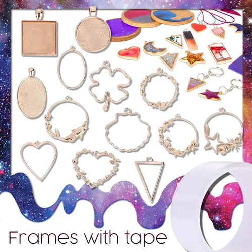Vista 5 de Insnug Kit de fabricación de joyas de resina UV con moldes de silicona, luz UV, kits de bricolaje, kits de fabricación de pulseras, suministros