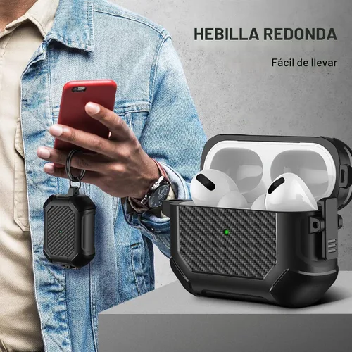 Vista 3 de Maxjoy Funda para AirPods Pro 3 (2025), funda protectora rígida compatible con Airpods Pro de 3ª generación con kit de limpiador de llavero
