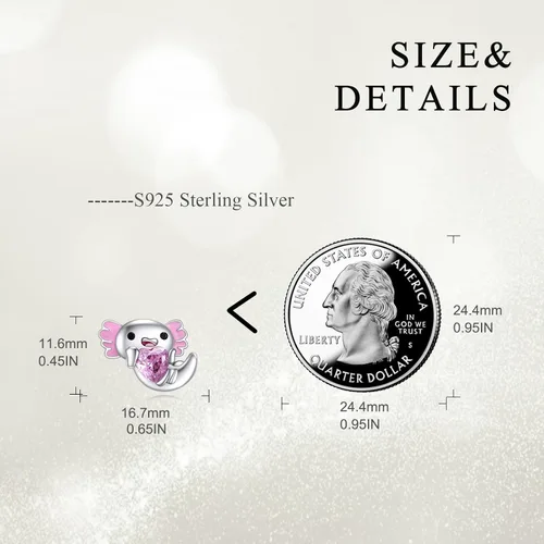 Vista 4 de VONALA Aretes de plata de ley 925 con diseño de animales, hipoalergénicos, lindos animales, joyería de regalo para mujeres y niñas
