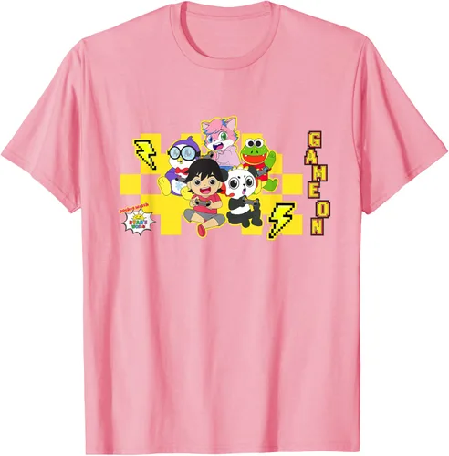 Vista 50 de Ryan's World Game On Characters Camiseta, Negro, S