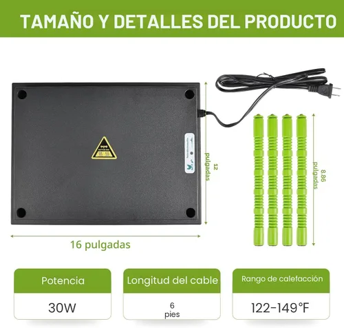 Vista 4 de Placa calefactora de pollos de 12 x 16 pulgadas para 40 patos
