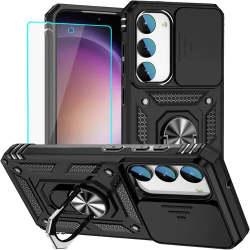 Vista 15 de HNHYGETE Funda para Samsung S23 con protector de pantalla HD: [grado militar de 20 pies probada en caídas] Funda protectora a prueba de golpes
