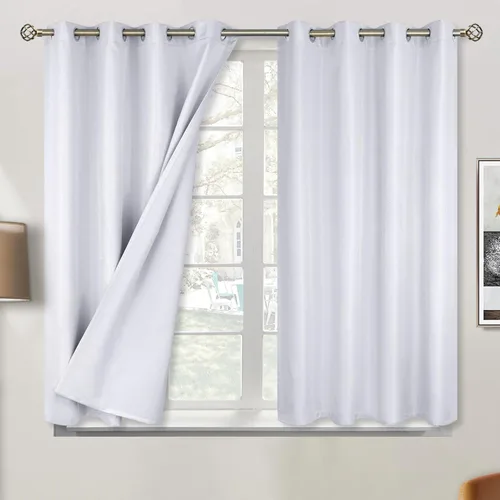 Vista 14 de BGment - Cortinas blackout blancas para dormitorio de 84 pulgadas de largo, juego de 2 paneles, cortinas para dormitorio con aislamiento térmico