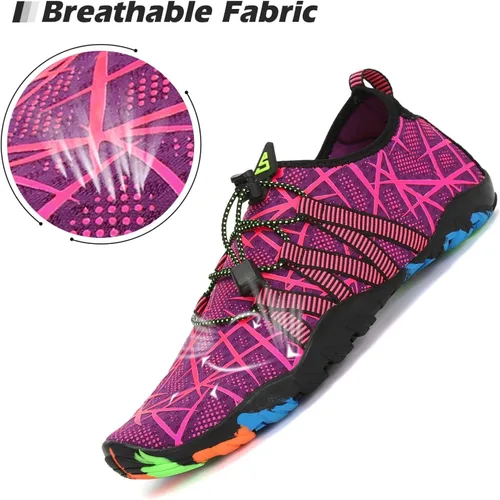 Vista 2 de Mishansha - Zapatos de agua para hombres y mujeres, secado rápido, para natación, buceo, surf, deportes acuáticos, piscina, playa, senderismo, yoga.