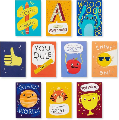 Vista 4 de American Greetings Mini lonchera de notas para el aula, los profesores y la escuela (40 unidades)