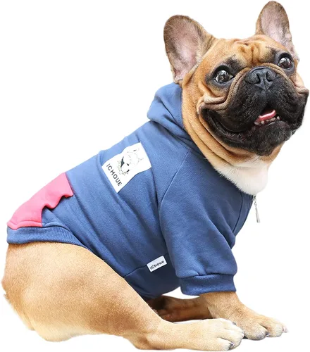 Vista 15 de iChoue - Disfraces para perros, I am a French Bulldog, suéteres divertidos, abrigos de invierno, sudaderas con capucha, Frenchie Pitbull Corgi, Pug