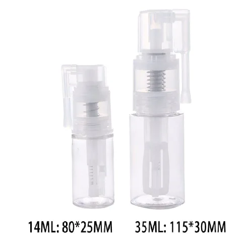 Vista 2 de Botella de polvo vacía portátil para cosméticos de viaje, pulverizador de fibra para el cabello recargable, botella de peluquería, caja de crema