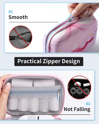 Vista 4 de Memoking T02 Estuche rígido de almacenamiento – Compatible con Phomemo D30, SUPVAN E10, NIIMBOT D11, JADENS D110 y más, con bolsillo de malla