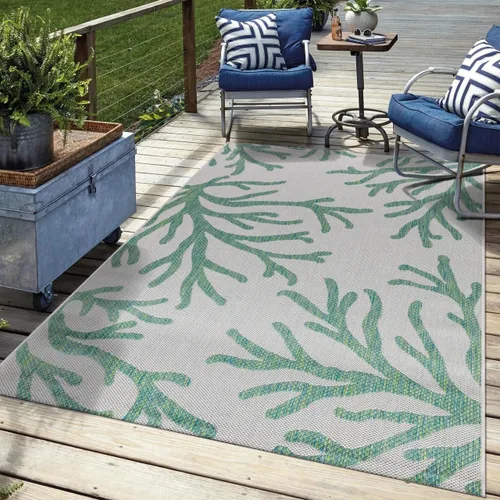 Vista 19 de Keen Home Design Terrace - Alfombra lavable de 8 x 10 pies para patio, cocina, balcón, playa, jardín, terraza y porche, tamaño: 7 pies 7 x 10 pies