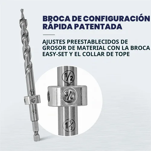 Vista 6 de Kreg KPHJ720PRO-21 - Plantilla de agujero de bolsillo Kreg 720PRO con abrazadera y tornillos Automaxx de 3 pulgadas, fácil sujeción y ajuste