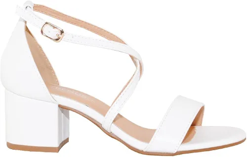 Vista 2 de TRENDSUP Sandalias de tacón grueso para mujer