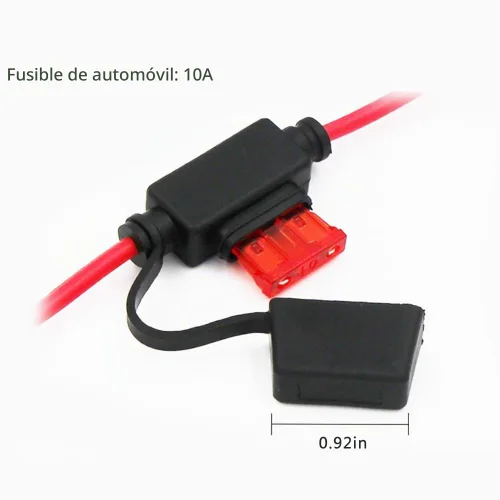 Vista 4 de SPARKING Enchufe para encendedor de cigarrillos hembra de automóvil de 3 pies a terminales de ojal, cable de extensión de 12 V con fusible de 10 A