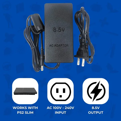 Vista 2 de Old Skool PS2 Adaptador de corriente alterna para Sony PlayStation 2 Slim