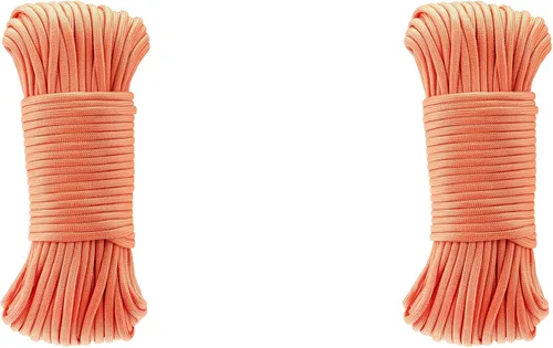 Vista 6 de Amazon Basics Cuerda de paracaídas tipo III de 550, núcleo de 7 hebras, cuerda de utilidad versátil para acampar, alta resistencia - 5/32 pulgada x